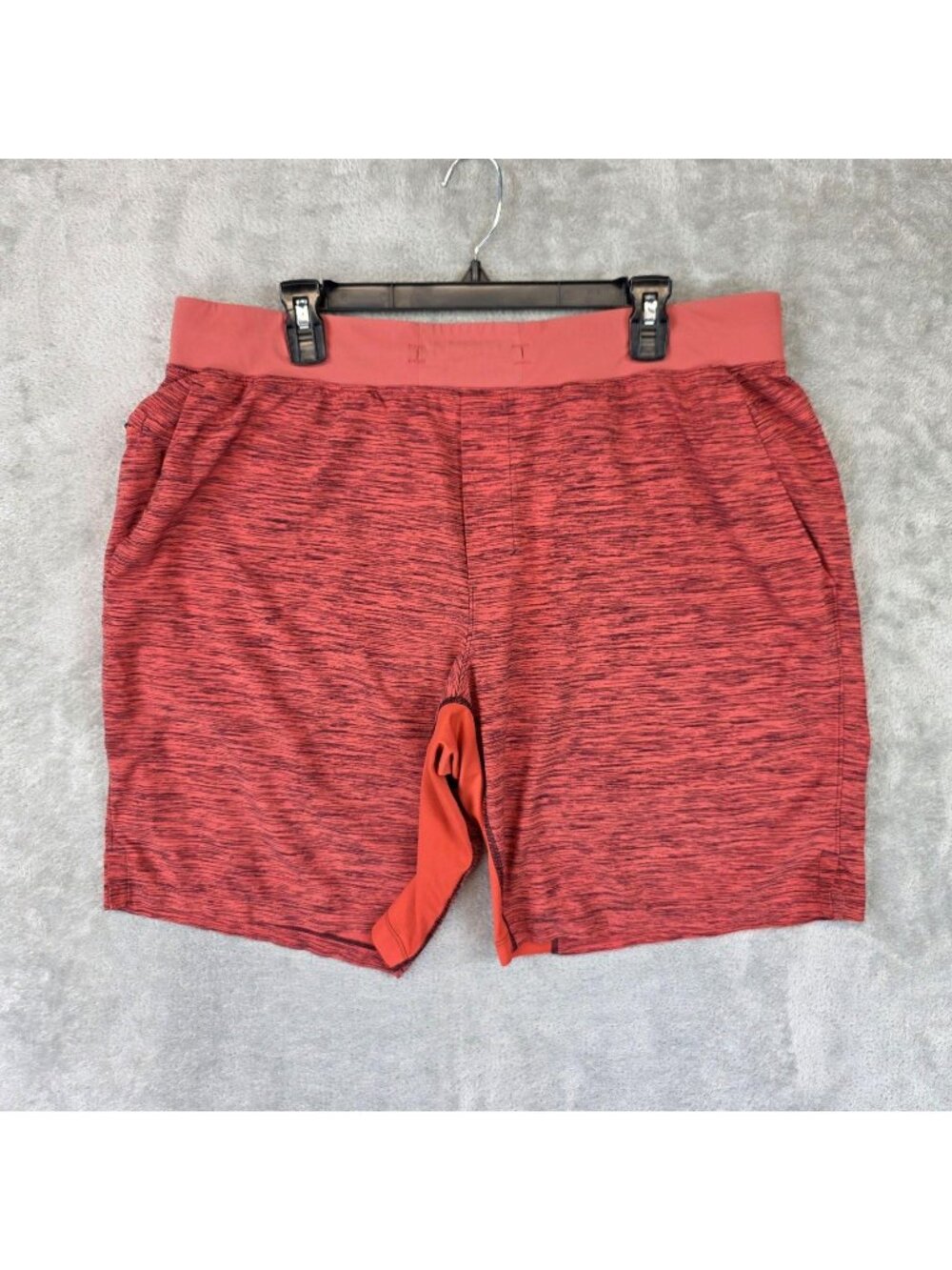 Lululemon Shorts Mens 2XL Red 9 In Lined Drawstring Running Athletic Gym